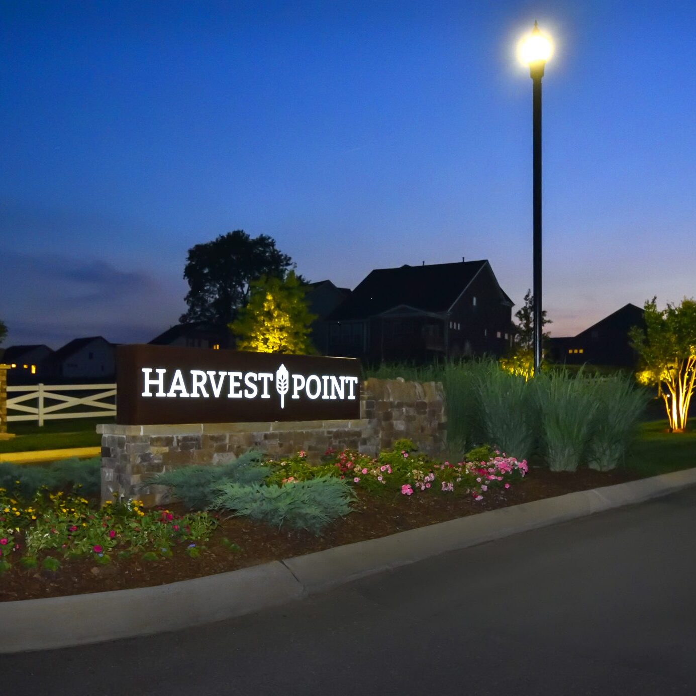 Harvest Point Dusk Entry Photo